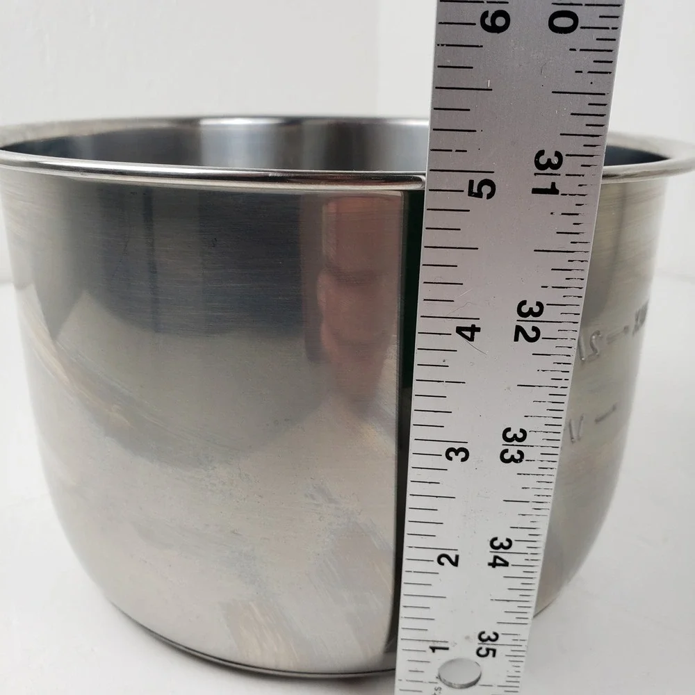 Instant Pot 3 Quart Stainless Steel Inner Pot Replacement AB18222 Silver Mini